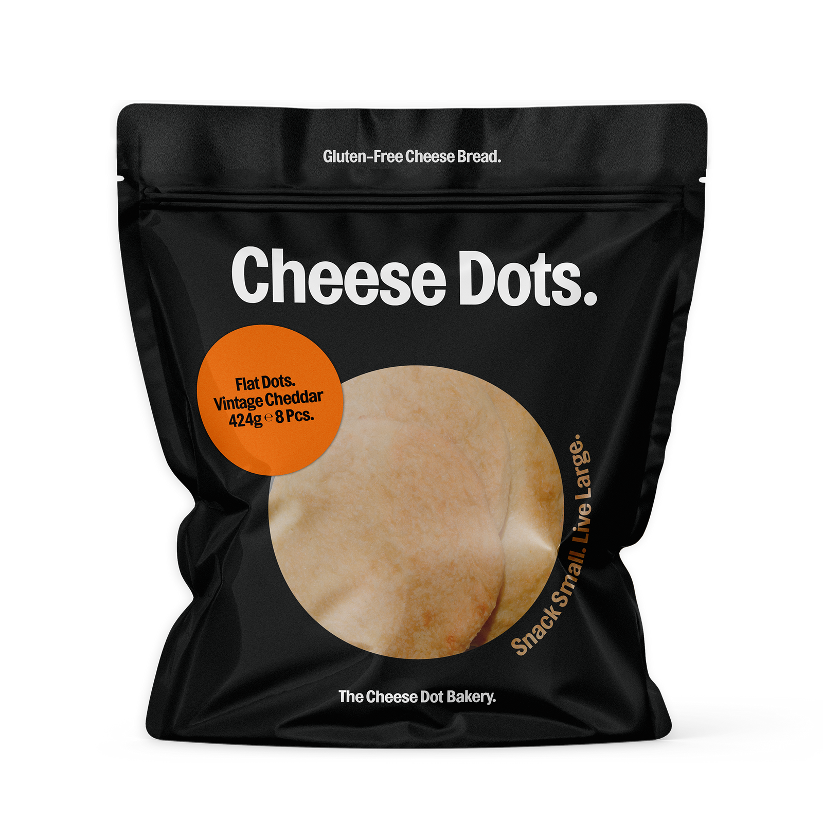 Vintage Cheddar Flat Cheese Dots.