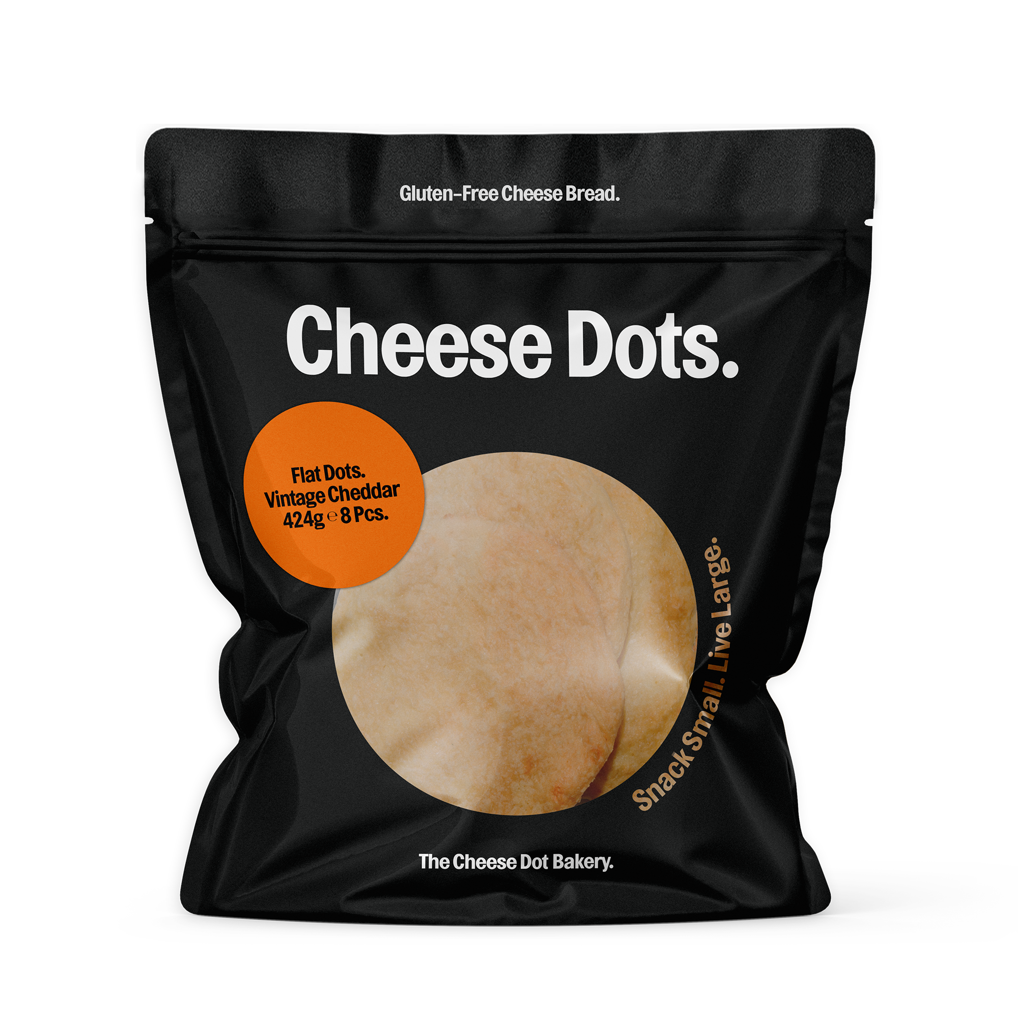 Vintage Cheddar Flat Cheese Dots.