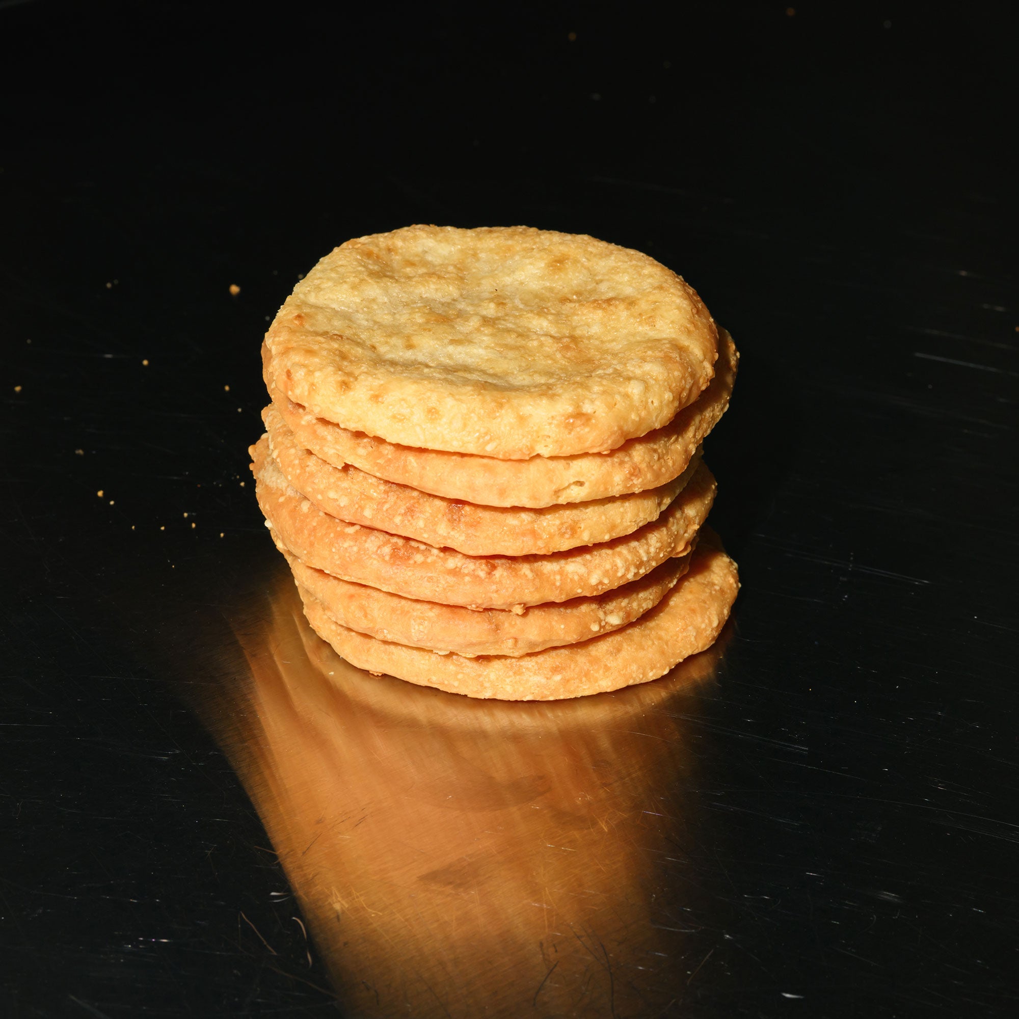 Cacio e Pepe Flat Cheese Dots.